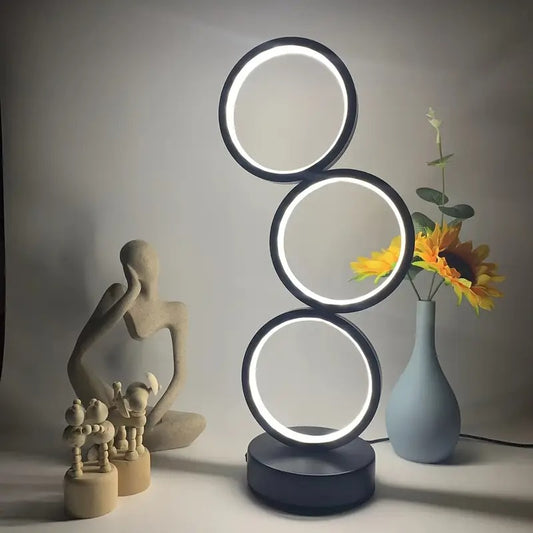 Lampka Biurkowa LED z 3 Pierścieniami do Dekoracji Wnętrz