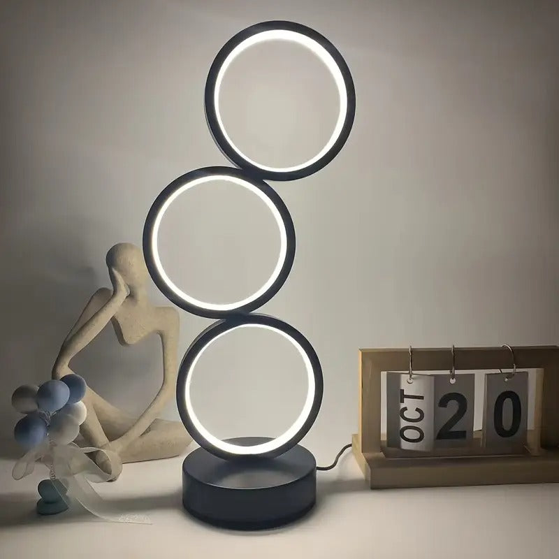Lampka Biurkowa LED z 3 Pierścieniami do Dekoracji Wnętrz