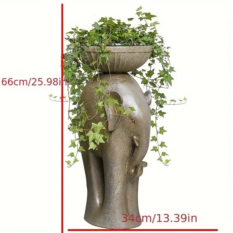 Planter Słoń do Dekoracji na Zewnątrz