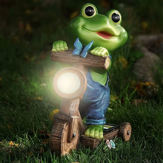 Solarną Lampa Dekoracyjna Żaba do Użytku Zewnętrznego